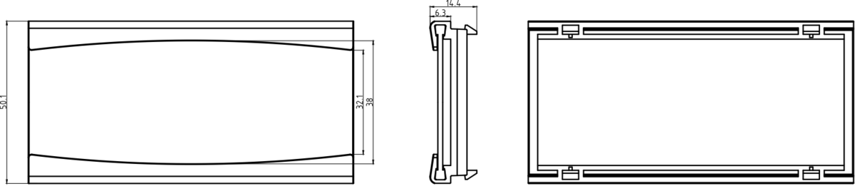 Knightsbridge Brush Module Side View - White