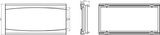 Knightsbridge Brush Module Side View - White