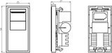 Telephone Master Outlet Module 25 x 50mm IDC - Black