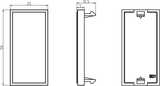 Half Blanking Modules 25mm x 50mm White