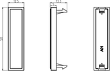 Quarter Blanking Modules 12.5 x 50mm - Grey