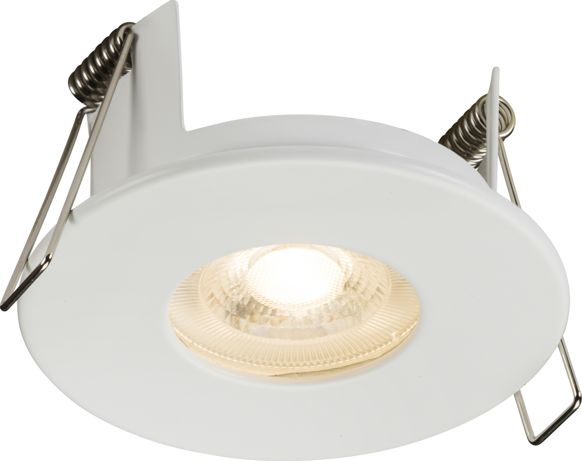 FireNova IP65 Fixed GU10 Fire-rated Open-back Downlight - Matt White