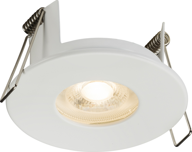 FireNova IP65 Fixed GU10 Fire-rated Open-back Downlight - Matt White