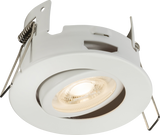 FireNova IP20 Tilt GU10 Fire-rated Downlight - Matt White