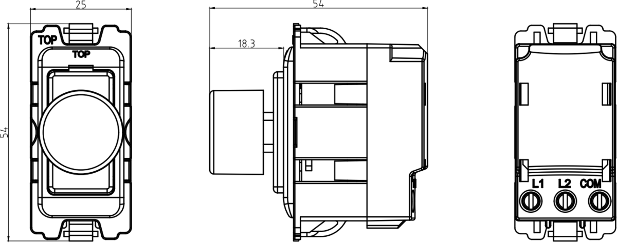 Knightsbridge 2-way 40-400W Dimmer Module Image