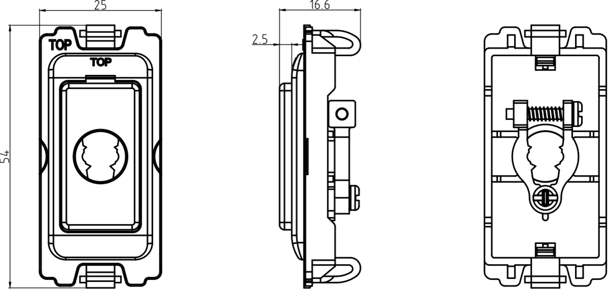 Flex Outlet Module Front View