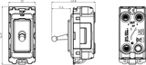 20AX 2-way SP Toggle Switch Module installed view