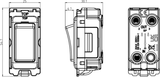 20AX 2-way Retractive Switch Module - Alternative View