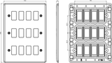 12G Curved Edge Grid Faceplate - Image 2
