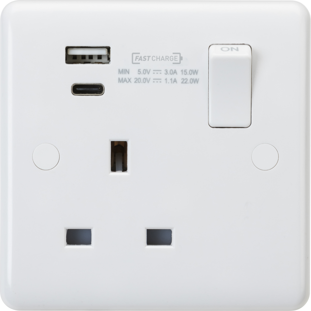13A 1G DP Switched Socket with Dual USB A+C - CU9919D