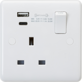 13A 1G DP Switched Socket with Dual USB A+C - CU9919D
