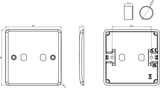 Additional view of Knightsbridge 2G Dimmer Plate with Matching Dimmer Caps
