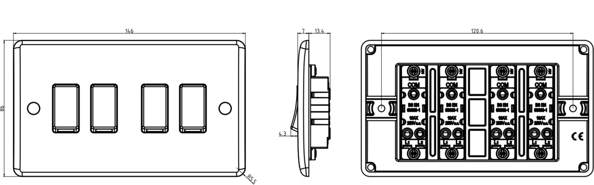 Knightsbridge 10AX 4G 2-Way Switch - Image 2