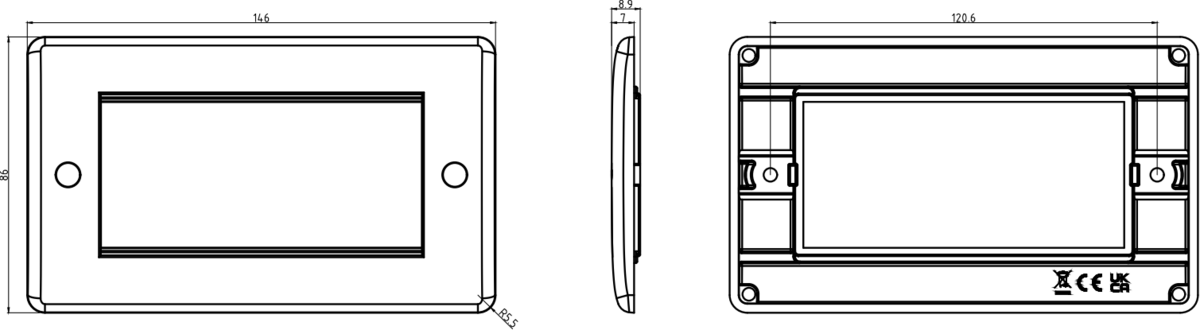 4G Modular Faceplate Side View