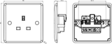 Additional view of ASTA Approved 13A 1G DP Switched Socket - White