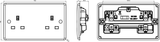 Knightsbridge Curved Edge Unswitched Socket Image