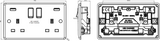 Knightsbridge Dual USB Charger Switched Socket