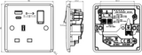 Secondary View of 13A 1G DP Switched Socket with Dual USB A+C - CU9919D
