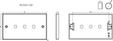 Additional view of 3G Dimmer Plate with Matching Dimmer Caps