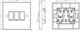 Knightsbridge 10AX 3G 2-Way Switch Side View