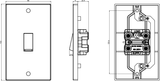 Knightsbridge 45A DP Switch - White Rocker