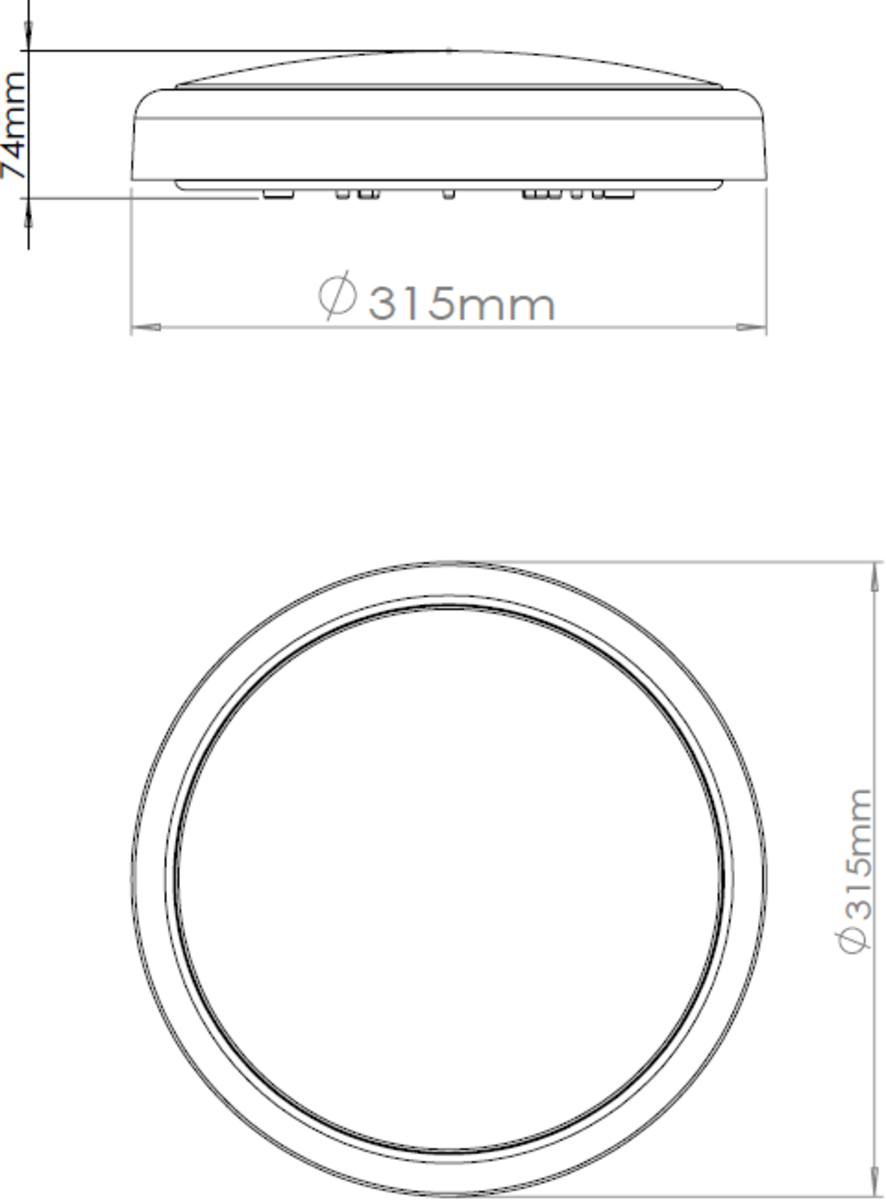 230V IP65 14W CCT LED Bulkhead with Corridor Function