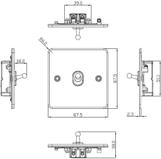 Alternative view of 10AX 1G 2-way Toggle Switch - Antique Brass