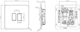 Angled view of 10AX 2G 2-Way Switch - Antique Brass
