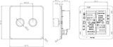2G 2-way Intelligent Dimmer in Antique Brass view