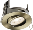 FireNova IP20 Tilt GU10 Fire-rated Open-back Downlight - Antique Brass - Main Image