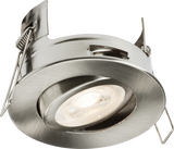 FireNova IP20 Tilt GU10 Fire-rated Open-back Downlight in Brushed Chrome