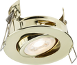 FireNova IP20 Tilt GU10 Fire-rated Open-back Downlight - Polished Brass