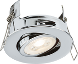 FireNova IP20 Tilt GU10 Fire-rated Open-back Downlight - Polished Chrome