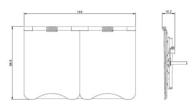 4G Modular Floor Plate - Brushed Chrome