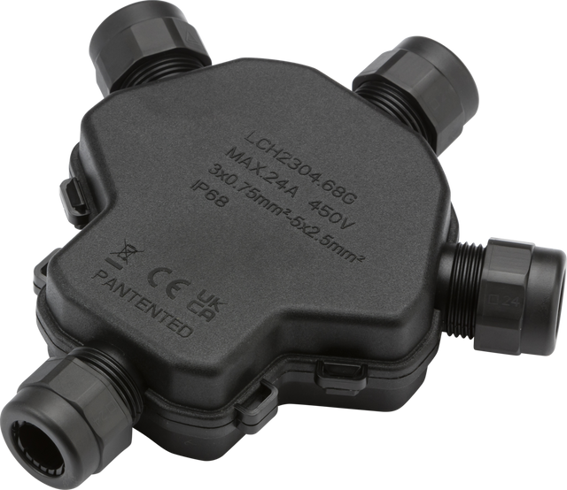 Knightsbridge IP68 4-Way Weatherproof Gel Junction Box