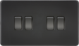 10AX 4G 2-way Switch - Matt Black - Screwless Design