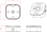230V 3W LED Surface Emergency Downlight Black Secondary Image