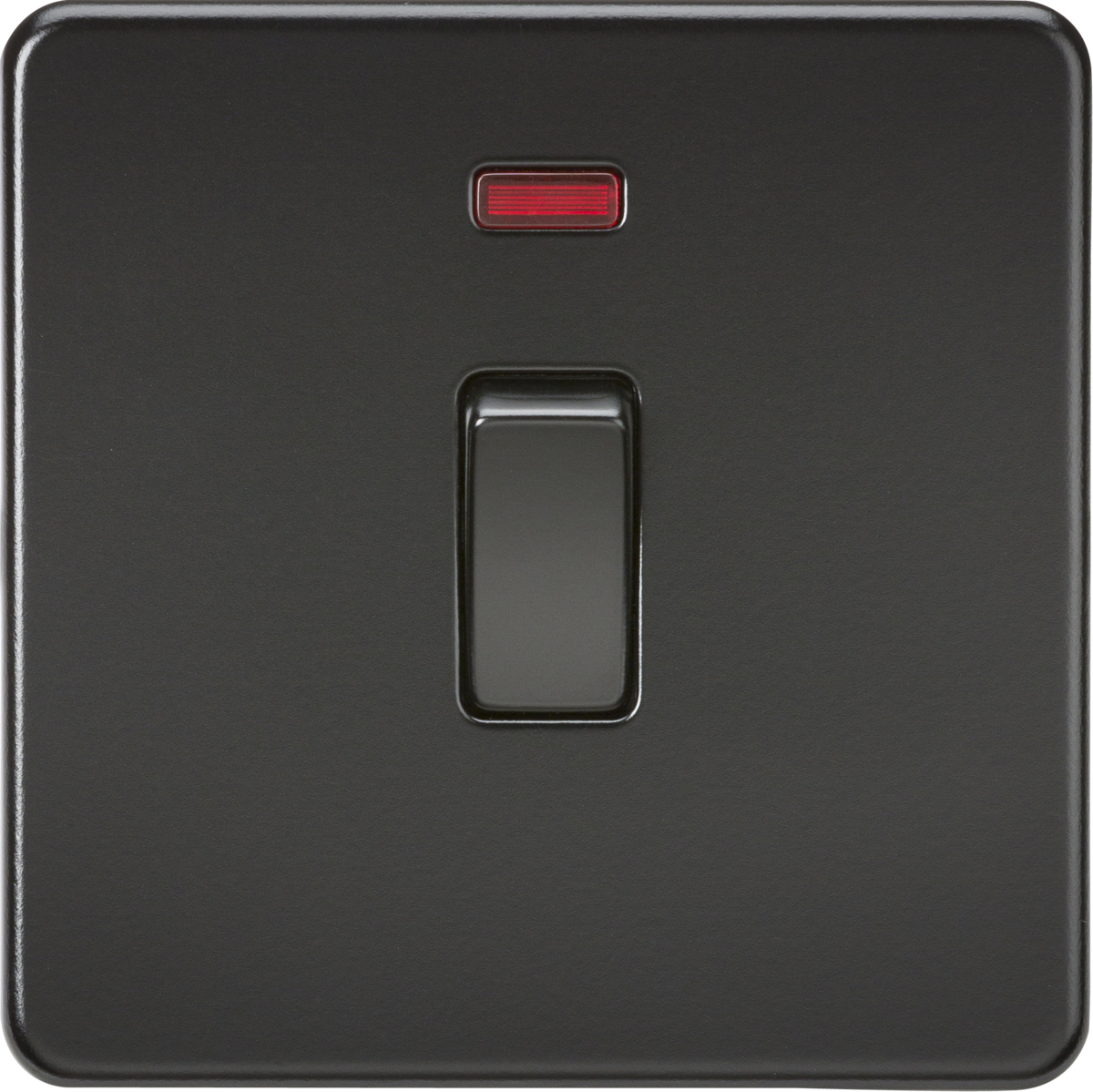 20A 1G DP Switch with Neon - Matt Black