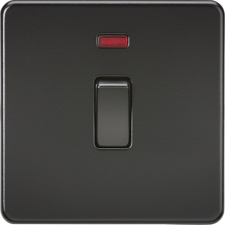 20A 1G DP Switch with Neon - Matt Black