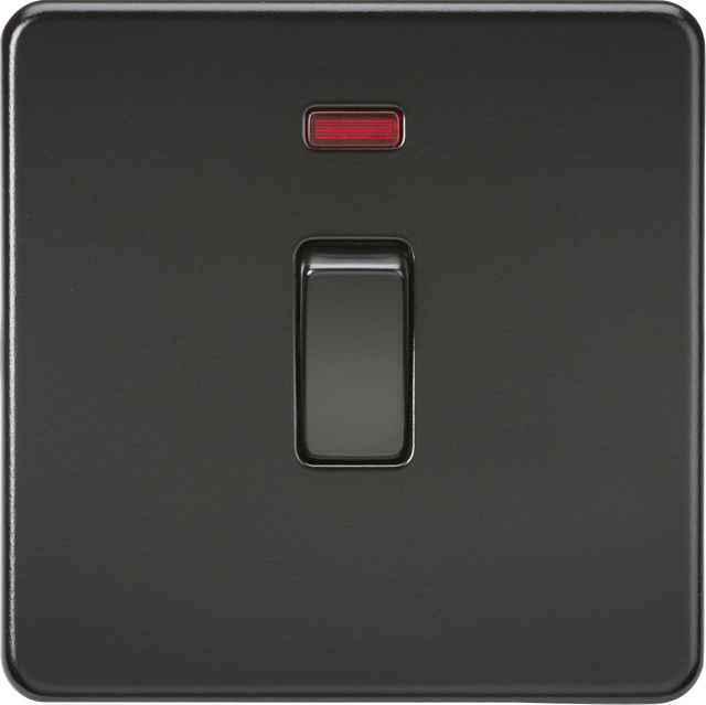 20A 1G DP Switch with Neon - Matt Black