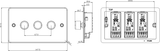 Flat Plate Intelligent Dimmer Switch - Brushed Brass