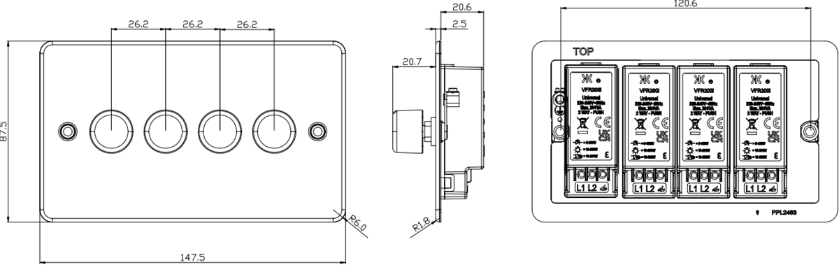 Alternative view of 4G Intelligent Dimmer