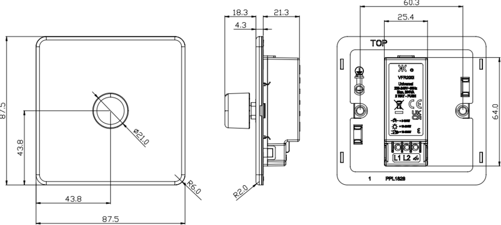 Elegant Polished Chrome Intelligent Dimmer Switch
