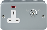 13A DP Lockable Socket with Neon - Ideal for Communal Areas