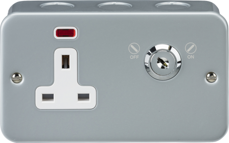 13A DP Lockable Socket with Neon - Ideal for Communal Areas
