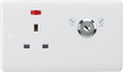 13A DP Lockable Socket with Neon - Key Lock On/Off