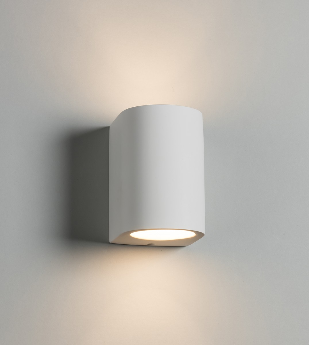 230V G9 40W Curved Up and Down Plaster Wall Light - PWL5