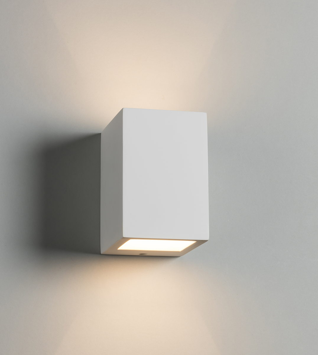 ML Accessories 230V G9 40W Cuboid Up and Down Plaster Wall Light