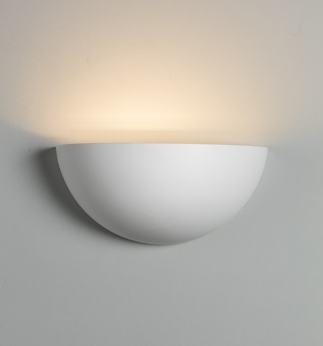 230V E14 40W Uplighter Plaster Wall Light - Elegant Design