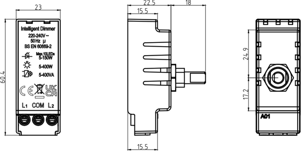Easy Installation of 5-400W Intelligent Dimmer Module